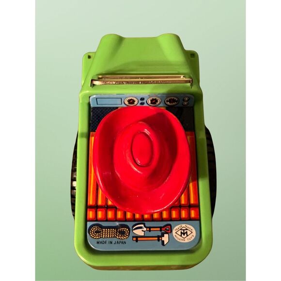 Vintage TM Modern Toys Japan Wind Up Green Jeep Car WORKS - Picture 3 of 6